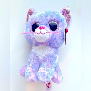 TY Beanie Boos Pink and Purple Cat Plush